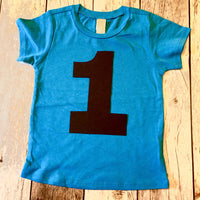 Pink or Blue kids Birthday shirt 1 2 3 4 5 year old
