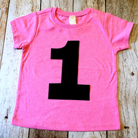 Pink or Blue kids Birthday shirt 1 2 3 4 5 year old