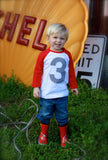 Race Car checker Flag Red and white with navy 3 baseball sports raglan boys 3rd birthday shirt with navy one kids birthday theme first party