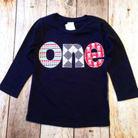 Pirate skulls one 1st Birthday Shirt  for boy with dots, skulls and grey argyle for Pirate Hip All Boy Party navy long sleeve ship cake