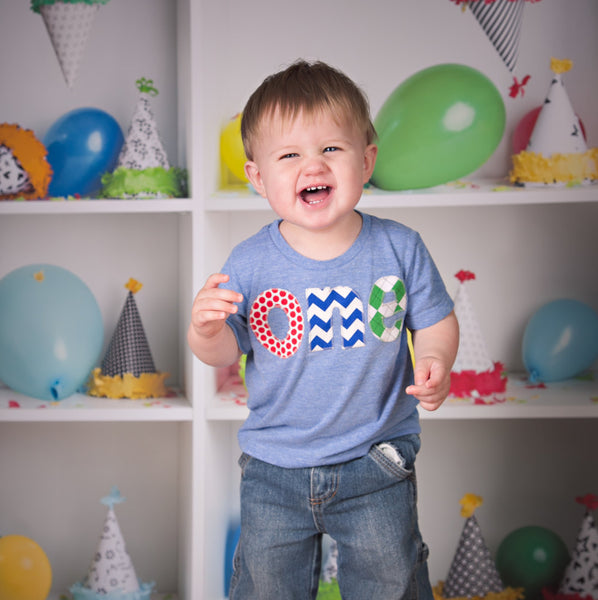 Red green blue Birthday Shirt one red dots royal chevron green argyle boys 1st athletic blue Birthday Shirt first birthday primary colors
