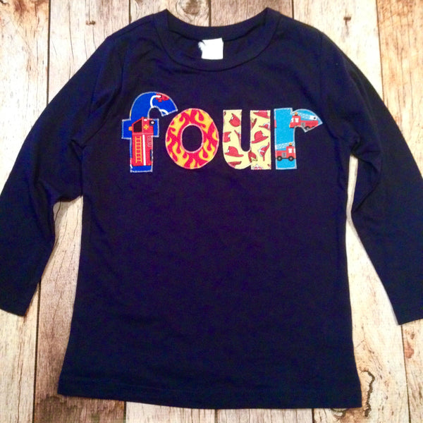 Fire truck birthday shirt, boys birthday shirt, party outfit, fire truck birthday, boys fire truck shirt, fire engine, gift, toddler