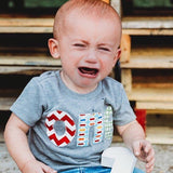 Birthday shirt, boys 1st birthday shirt, one birthday shirt, boys first birthday outfit, primary colors, red chevron, aqua, pez, green, boy