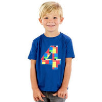 5 Building brick shirt, five construction blocks birthday outfit, 1 2 3 4 5 Birthday Shirt, 5th primary color blue red yellow plastic toys