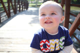 Primary colors, one birthday outfit, 1st Birthday shirt, boys first birthday, red, yellow, green, indigo blue, grass, favor, banner, flags