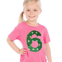 green swiss cross on pink Birthday shirt