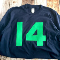 40th birthday gifts for women | 21st birthday gift | 14th birthday  | Navy Green Birthday Shirt Long Sleeve | custom design