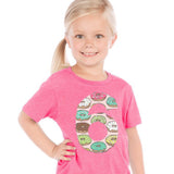 Doughnuts Birthday shirt, donut party outfit, invitation, pink purple girl, 6th, six, 1 2 3 4 5 6 7 8 year old 1st 2nd 3rd 4th 5th 7th 8th
