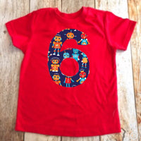 Robot Birthday shirt, 8th space rocket outfit, space boy, 8 year old, fourth party,  technology toys, stem engineering,  science spaceship