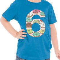 Doughnuts Birthday shirt, donut party outfit, invitation, pink purple girl, 6th, six, 1 2 3 4 5 6 7 8 year old 1st 2nd 3rd 4th 5th 7th 8th