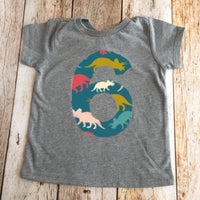 dinosaur birthday shirt, boy outfit prehistoric, tyrannosaurus, T rex, dinosaur shirt, stegosaurus, long neck caveman 1 2 3 4 5 6 year old