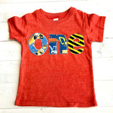 Construction Truck fIrst birthday shirt, dump truck, bulldozer, 1st birthday, one shirt boy sewn appliqué embroidery boy