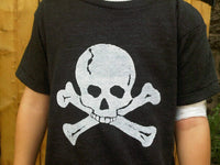 Cute Nautical Mom with Hip and Cool Skull T Shirt Pirate Theme Birthday Party Shirt