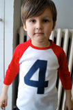 Red and White Raglan Birthday Shirt for Super Cute Future Pilots 3 year old boys 3rd birthday shirt third birthday three year old