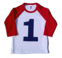 My First Birthday shirt Red and White Raglan Shirt- Raglan 1st Birthday Shirt Boys one cake smash one year old navy blue 1 birthday sports
