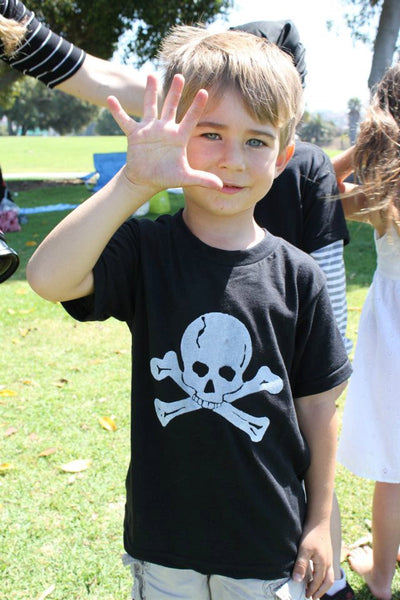 Hip and Cool Skull T Shirt Pirate Theme Birthday Party Shirt