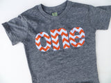 one for 1st Birthday orange Chevron Number for any Birthday -  Pick a chevron color Birthday Shirt kids fall outfit