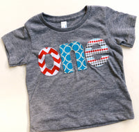 Aqua red birthday shirt one circus birthday theme in turquoise teal blue triblend grey for boys 1st Birthday Shirt boys first birthday shirt