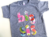 Modern Flower Hip Triblend Big Sis to Be or Little Sister Birth Announcement Shirt lil bro