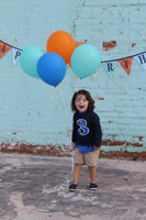 Birthday Shirt, Royal and White Long Sleeve Navy birthday Shirt, Old Biggie, boys birthday shirt, two shirt, 2nd birthday, 2 year old, boy
