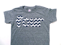 four for 4th Birthday Chevron Number -  Pick a chevron color Birthday Shirt-  navy is featured