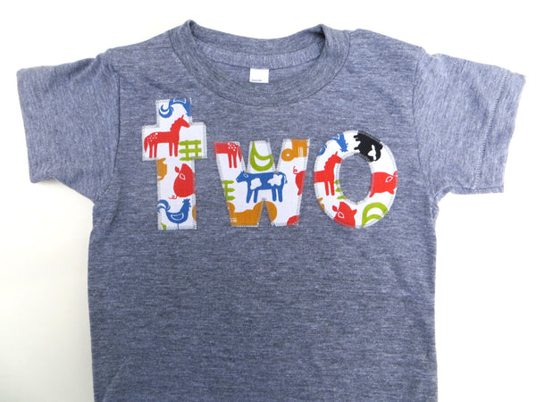 Farm Birthday Shirt- Boys 2nd two  Birthday T Shirt - Tractors and Animals Cow Sheep Pig Chicken Rooster