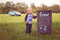 FAN PHOTO Any Number Navy and Grey Raglan with royal blue number Birthday Shirt sunglasses  Monster Truck