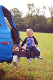 FAN PHOTO Any Number Navy and Grey Raglan with royal blue number Birthday Shirt sunglasses  Monster Truck