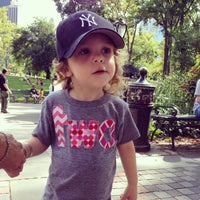 Fan Photo Lowercase two with chevron, pink dots, fuchsia diamonds Birthday Shirt for 2nd birthday girls t shirt