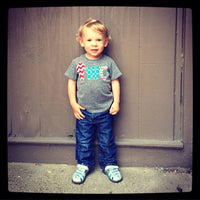 Circus birthday shirt two lowercase elephant birthday theme turquoise aqua red birthday outfit triblend grey boys 2nd Birthday Shirt dots