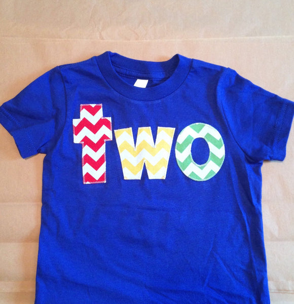 Two birthday shirt | 2nd Birthday shirt | boys first birthday | red yellow, green blue | primary colors | party theme