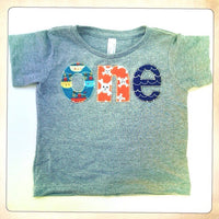 one ocean waves jolly roger skull boat nautical ocean ship pirate anchor on heathered grey - size 12 to 18 months 18/24 or 2