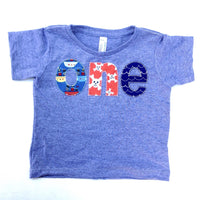 Red navy grey one ocean waves jolly roger skull boat nautical ocean ship pirate anchor on heathered grey - size 12 to 18 months 18/24 or 2
