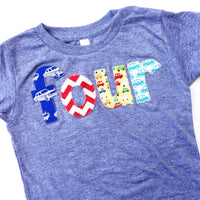four 4 years old 4th Birthday Shirt shirt red chevron, royal blue retro cars, yellow aqua cars for boys grey Birthday Shirt primary colors