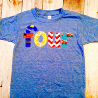 Triblend athletic four 4 years old 4th Birthday Shirt firetruck red chevron fir truck for boys blue grey Birthday