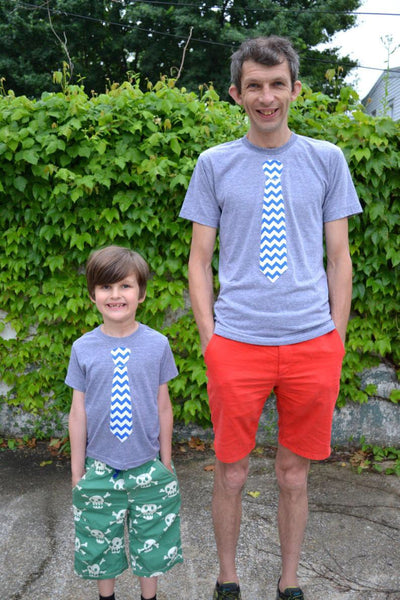 Matching Chevron Tie outfit, Valentine's Day Fathers Day Tie shirt, Dad LOVE, daddy gift, Father's Day