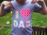 Rainbow Heart outfit, Valentine's Day Fathers Day Heart shirt, Dad LOVE, daddy gift, unicorn Father's Day