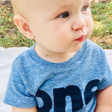 blue boys 1st birthday shirt, mint, boys first birthday, blue shirt with navy one, screenprinted boys outfit, one shirt, boys birthday